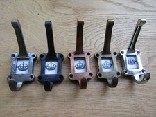 PACK of 5 Cast iron CERAMIC CROWN insert school coat hooks Antique shabby chic i
