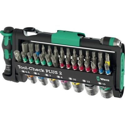Bits-Sortiment mit Ratsche + Nüssen Tool-Check PLUS 2