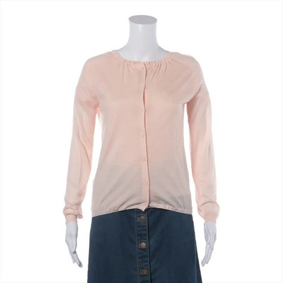 Prada 16 years Wool Ensemble cardigan 38/inner 42 Ladies' Pink  P25E77/P24Z23 br