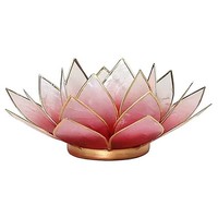 Lotus Teelichthalter Rot/Rosa Goldfarbig -- 13.5 Cm Online Bestellen