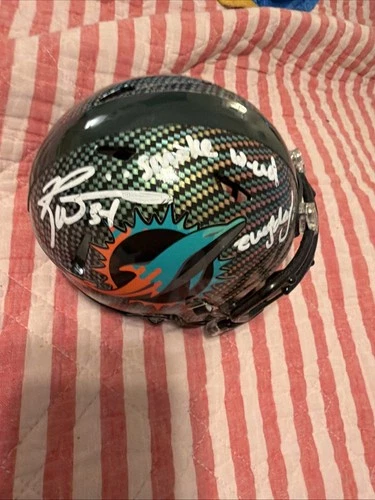 Ricky Williams Signed Miami Dolphins Mini Helmet Inscribed SWE JSA Authentic