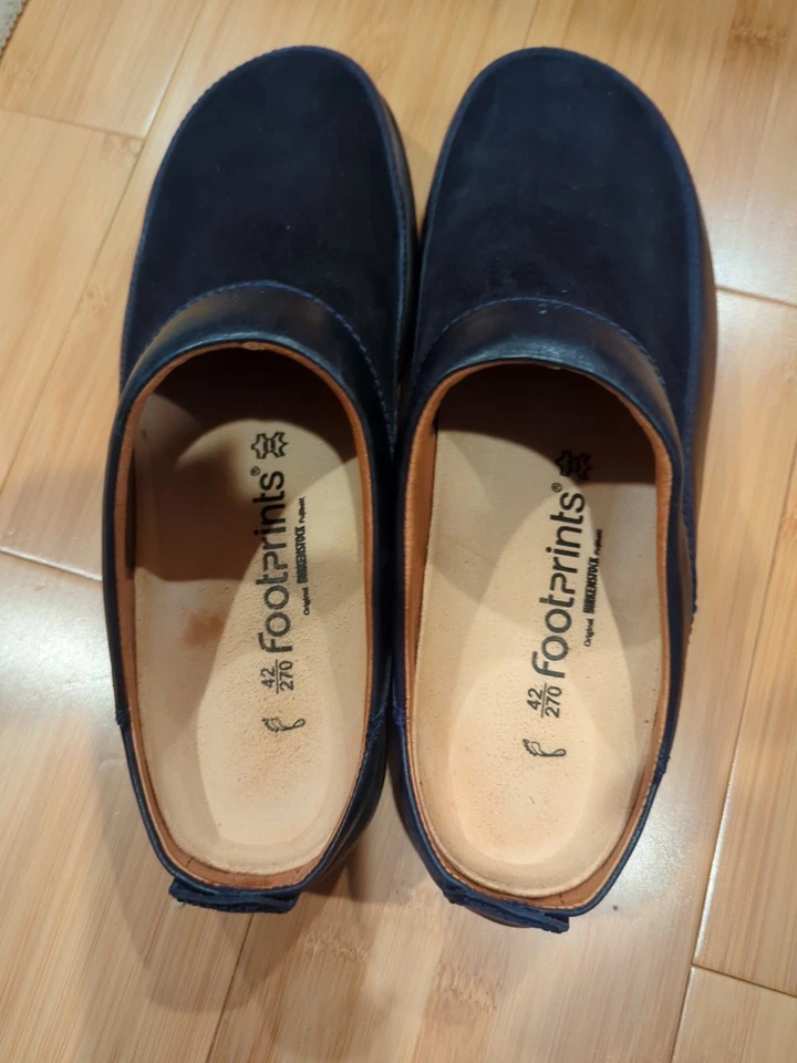 Footprints By Birkenstock Suede Leather Mules Women's Sz 42 EU / 10-11 US Black - Image 2 of 4