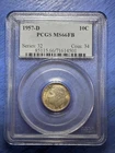 1957-D Roosevelt Dime - PCGS MS66FB