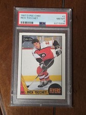 1987-88 O-Pee-Chee Hockey #2 Rick Tocchet ( RC ) Philadelphia Flyers PSA 8
