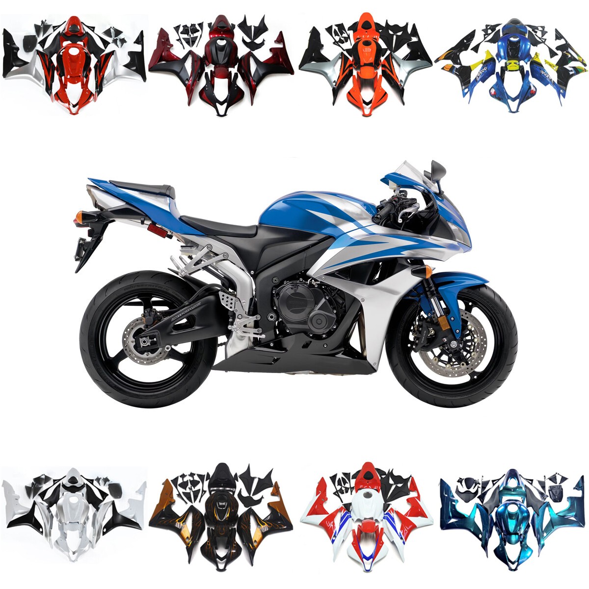 ABS Plastic Fairing Kit For 2007 2008 Honda CBR600RR Injection Fairings Bodywork