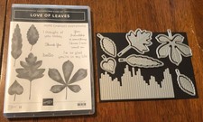 Stampin Up Love Of Leaves Stamp Set With Stitched Leaves Dies