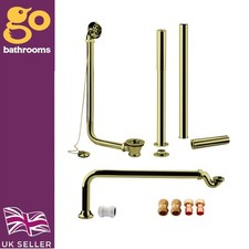 Gold Freestanding Waste Kit Roll Top Bath Waste Kit Traditional Gold Stand Pipes