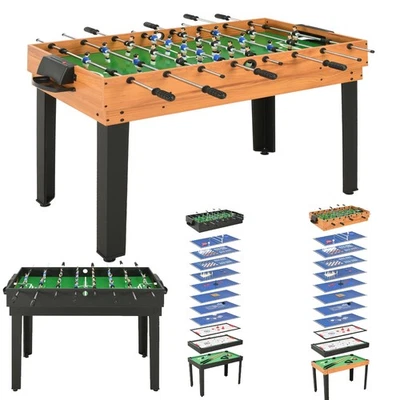 Multigame Spieletisch 15-in-1 Tischfußball Kicker Billard Ahorn/Schwarz vidaXL - Bild 1 von 4