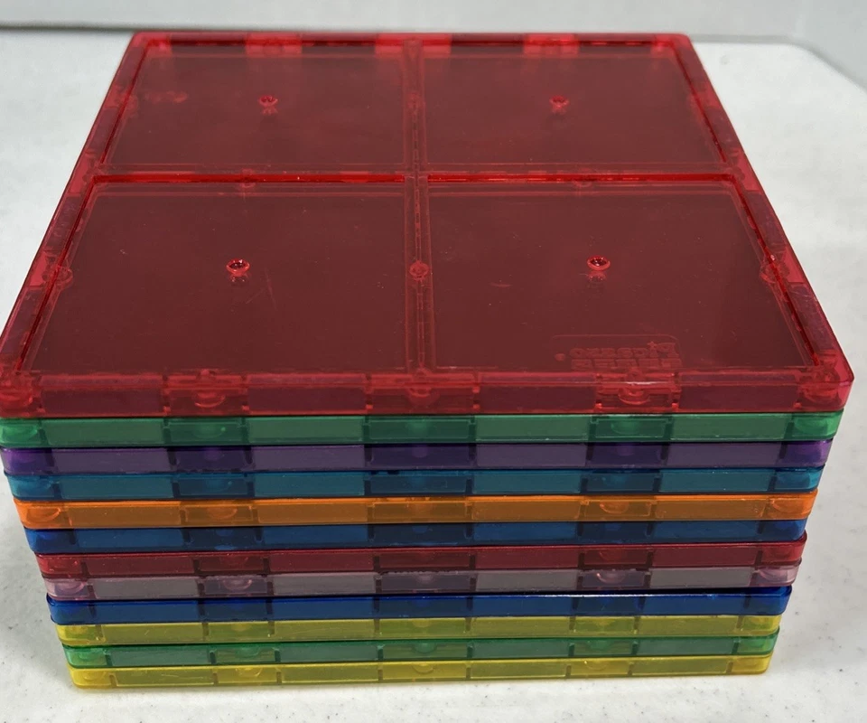 Huge Lot of 156 Picasso Tiles Magnetic Building Toys Stem 12 6”x6” Assortment - Image 4 of 4