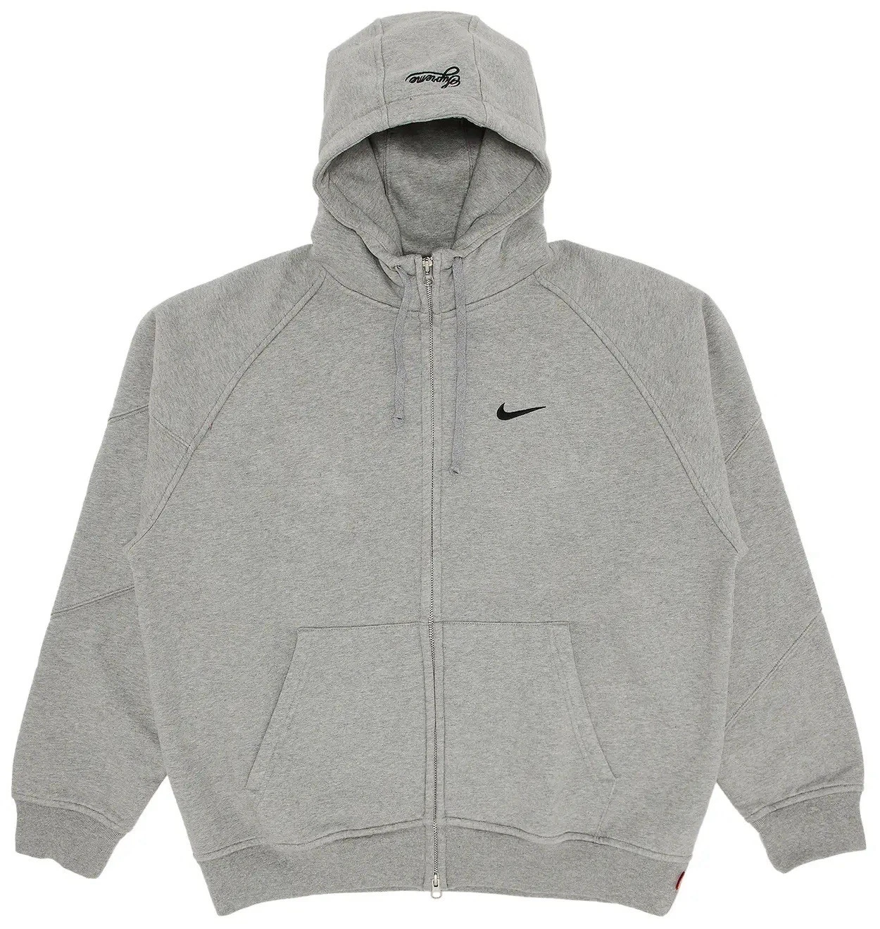 Sweat à capuche zippé Supreme Nike gris taille S (SS25) à la main