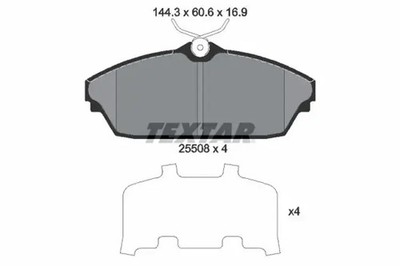 Bremsbeläge 2550801 TEXTAR für TATA XENON Pick-up