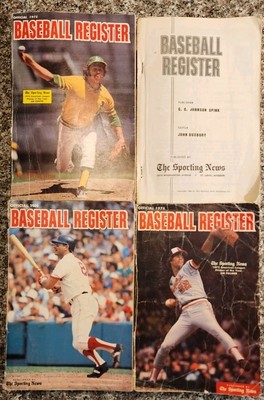 Lot Of 4 The Sporting News Official Baseball Register 1968 1975 1976 1980