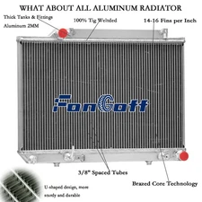 Fit 1986-1991 Mercedes-Benz 300SDL 350SD 350SDL Diesel 2 Rows Aluminum Radiator