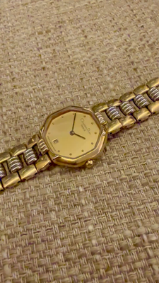 ✨ Christian Dior “Combi Octogon” Vintage Quartz Watch – Gold