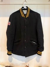 Vintage National Cheerleaders Association Varsity Jacket Black Gold