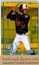 2022 Bowman Heritage #BHPC-44 Maikol Hernandez /75 Chrome Yellow Refractor
