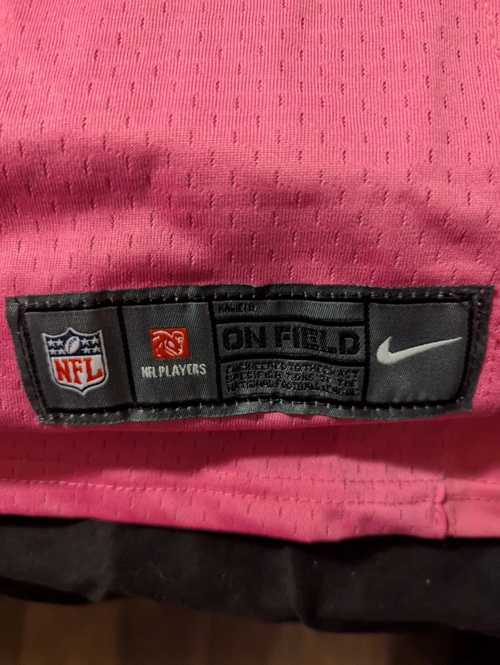 Peyton Manning Pink Rhinestone Nike On Field Denver Broncos Jersey Women Small - Image 2 of 4