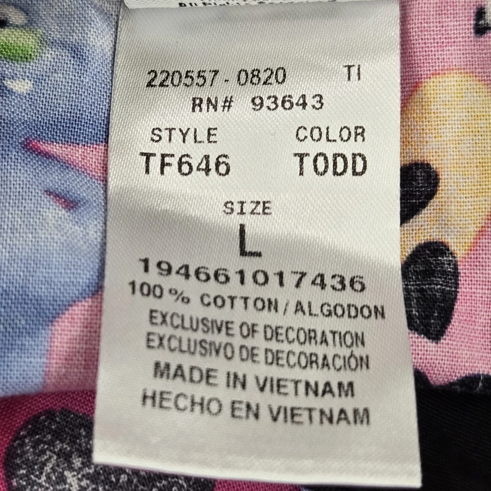 Blusa Médica Dreamworks Trolls L Rosa Estampado Gráfico Troll Hearts Manga Corta Foto 3 de 4