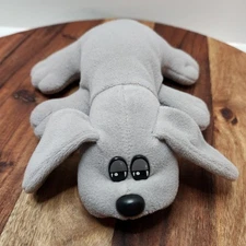 Vintage 1985 Tonka Pound Puppies – Grey Plush Dog, Made in Korea