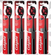 4 Colgate Optic White Charcoal Soft Toothbrush for Adults Black Handle