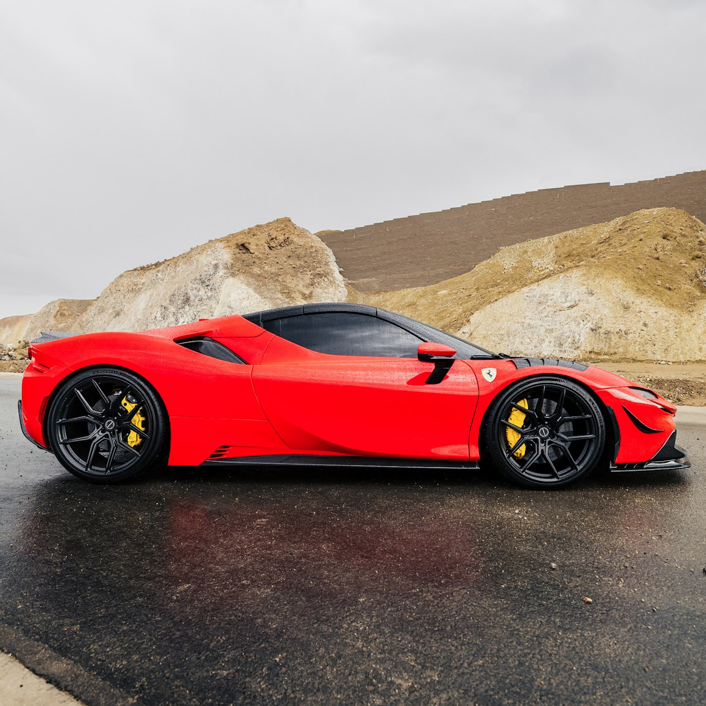 20" MV Forged MVF5 Black 20X9 20X11 Concave Wheels Rims Fits Ferrari F8