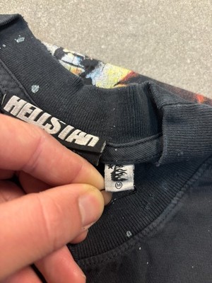 Hellstar Inner Peace Skeleton Tee Black Aum Om Graphic