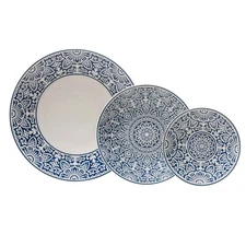 FORTESSA PLATES DINNERWARE PLATE DISHES SET DISHWARE TABLEWARE HAVANA BLUE 12 PC