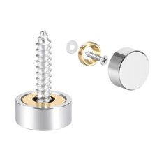 8pcs Mirror Screw Decorative Caps Cover Nails Polished Stainless Steel 12mm