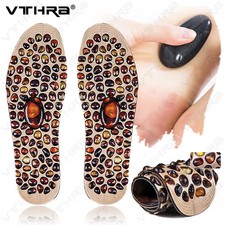 Feet Massage Insoles Soft Rubber Cobblestone Foot Reflexology Therapy Acupressur