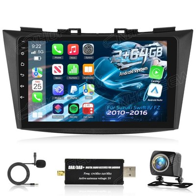 DAB+ Android 15 Autoradio GPS Navi CarPlay AHD Für Suzuki Swift IV FZ 2010-2016