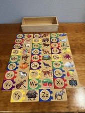 Melissa and Doug wooden alphabet letters puzzles complete set excellent mint new