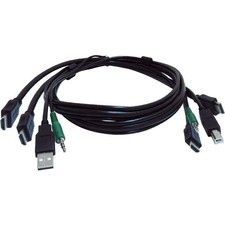 Black Box Secure KVM Cable Each end 1 USB 1 or 2 HDMI 1 3.5mm Audio