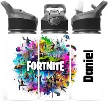 Fortnite Personalised Water Bottle – Custom Name Kids Drink Bottle