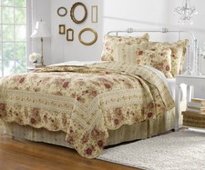 Greenland Home Fashion Antique Rose Quilt And Pillow Sham Set - 2 - Piece - Twin