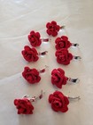 Decorative Rose Hair Clips Set Of 9