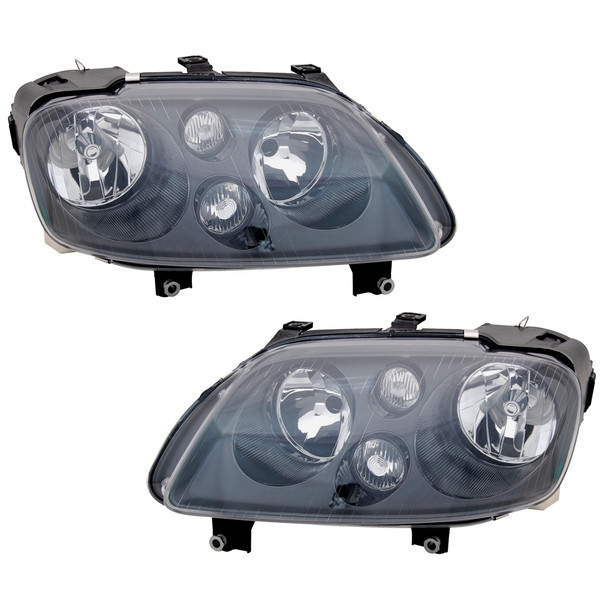 Scheinwerfer Set FüR VW Caddy Touran -2008 Schwarz Halogen H7 LWR Motor-image