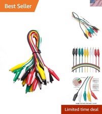 Versatile 10-Piece Lead Set - 20.5" Alligator Clips with 22 AWG Copper Wire