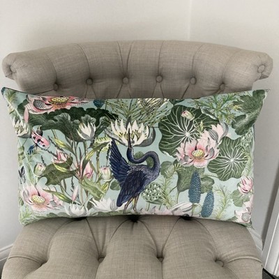 Clarke & Clarke Seerose Samt Kissenbezug 24 x14  (Preis 1 x Bezug)