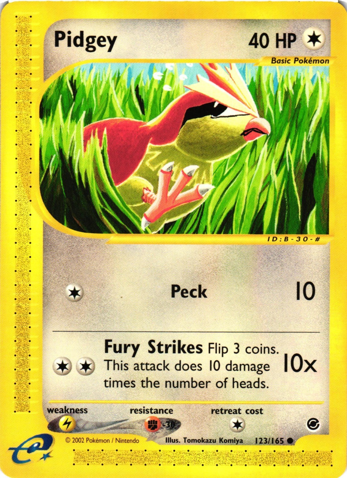 Pokemon TCG Pidgey 123/165 Expedition Base Set Regular VLP