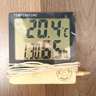 HTC-2 Digital Thermometer Hygrometer Clock Humidity Meter with Wired Probe