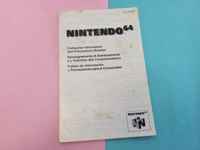 Nintendo 64 Consumer Information and Precautions Booklet NUS-USA/CAN