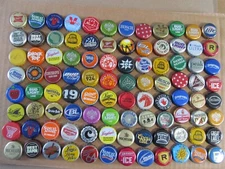 96 USA ONLY BEER CAPS CURRENT & RETIED / OBSOLETE MIXED BEER CAP BOTTLE LOT SET
