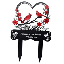 Cemetery Decorations for Grave Memorial Plaque Stake Grave Marker 15.8x9.84IN