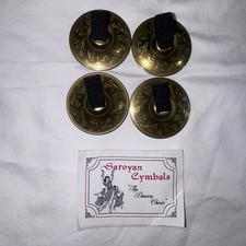 2 Pair Finger Cymbals Belly Dancing Performance Finger Copper Musical Instrument