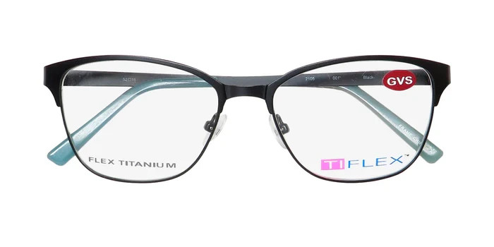 Lot of 5 New TiFlex Titanium Frames T2105 Black  52-16-135