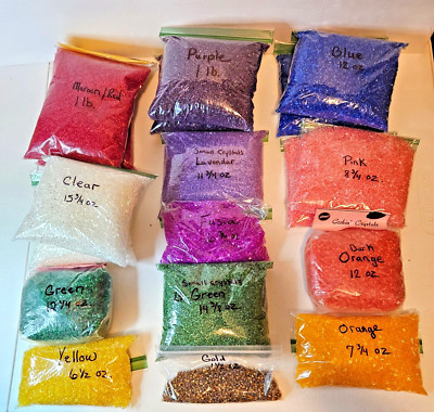 Vintage Arts Crafts Plastic Cooking Crystals ~  Various Colors & Weight ~ U Pick