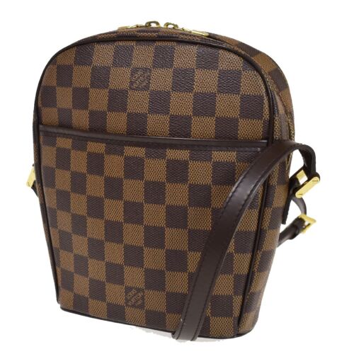 LOUIS VUITTON Ipanema PM Shoulder Bag Damier Ebene Leather Brown N51294 21RH454 - Picture 1 of 16