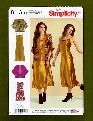 Simplicity In K Designs Misses Slip Dress & Kimono-6-8-10-12-14 Simplicity In K Designs Misses Slip Dress & Kimono-6-8-10-12-14