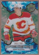 2021-22 Upper Deck Ice Green #151 Adam Ruzicka RC /799 - Calgary Flames