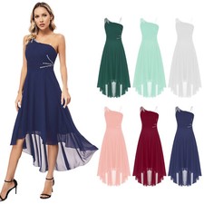 Women Dresses Asymmetrical Gown Party Dress Banquet Cocktail Flowy Evening